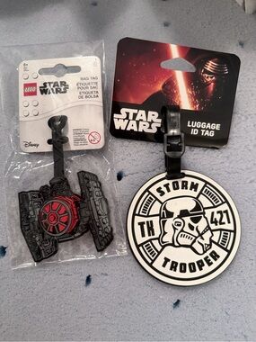 Lego Star Wars Black White and Red Stormtrooper & TIE Fighter Luggage Tags